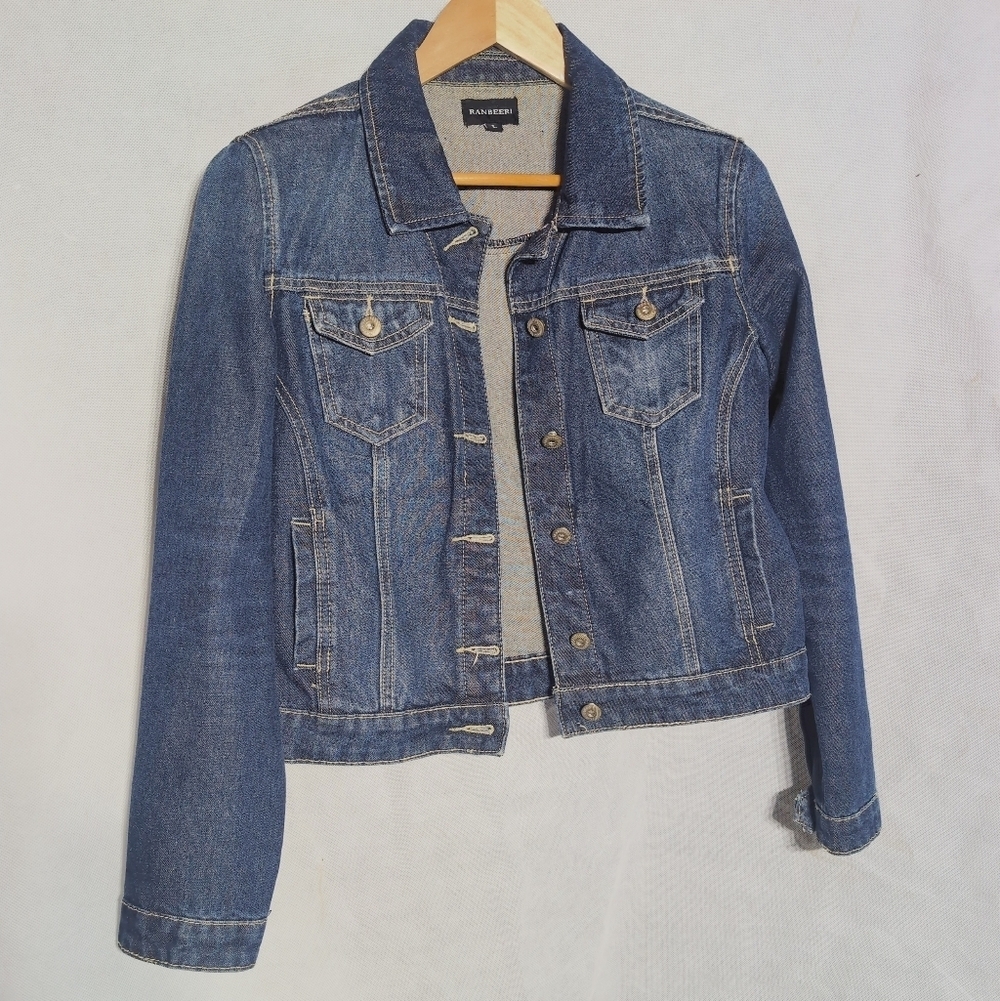 Ranberri 70s Style Sz L Women's Blue Jean Denim Jacket